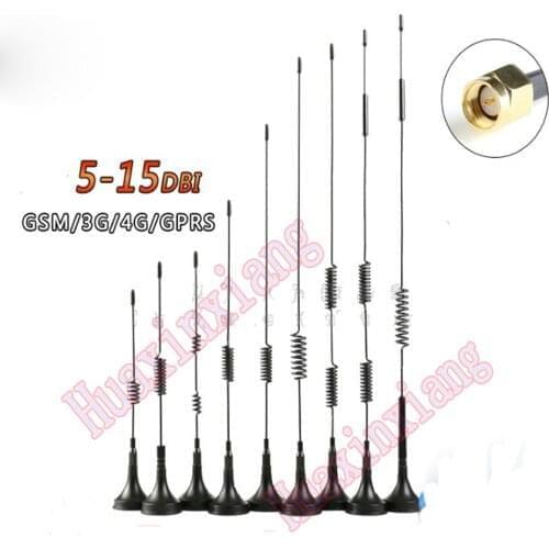 5PCS/Lot CDMA/GPRS/GSM/3G/4G High Gain Small Sucker Antenna SMA Male Connector 5Dbi/7Dbi/9Dbi/10Dbi/15Dbi
