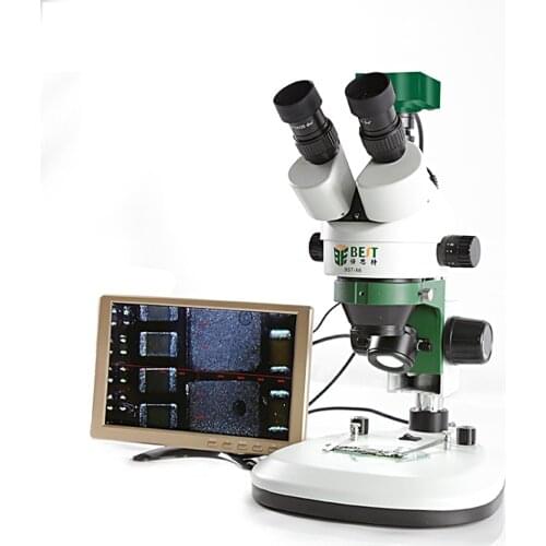 7-45x Continuous Zoom Binocular Stereo Microscope USB Microbial Magnifying Digital Video Microscope Three Eye TV Tube BST-X6