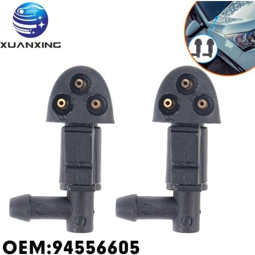 94556605 Black 3-Hole Car Windshield Washer Wiper Water Spray Nozzle For Chevrolet Cruze 2009 2010 2011 2012 2013 2014
