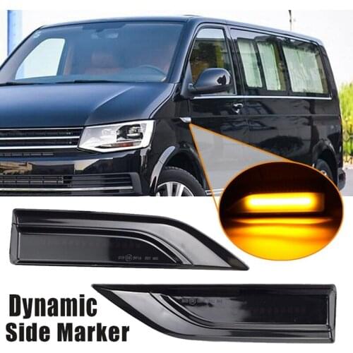 Car Dynamic LED Side Marker Light Turn Signal Light For-Transporter T6 Multivan Caddy
