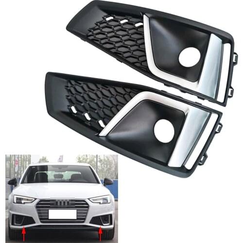 Auto Front Left Right Bumper Fog Light Lamp Grill For Audi A4 B9 2019 8WD807681J 8WD807682J