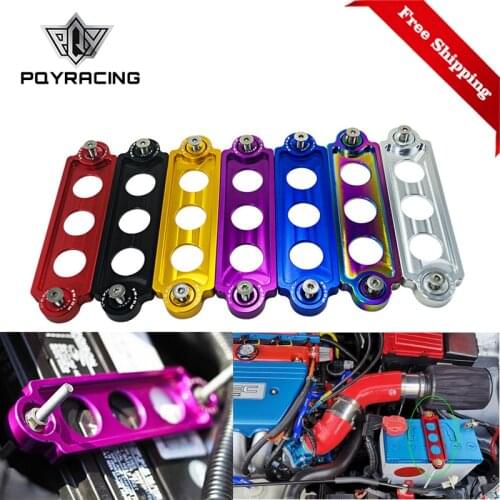 Free Shipping Car Racing Battery Tie Down Hold Bracket Lock Anodized for JDM Honda Civic/CRX 88-00 Car Accessory PQY-BTD71