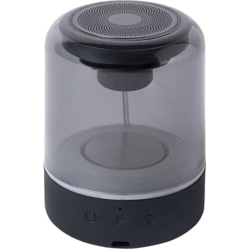 Wireless Stereo Speaker with Transparent Design, Breathing LED Light, TWS Bluetooth 5.0, TF Card & AUX Audio Input