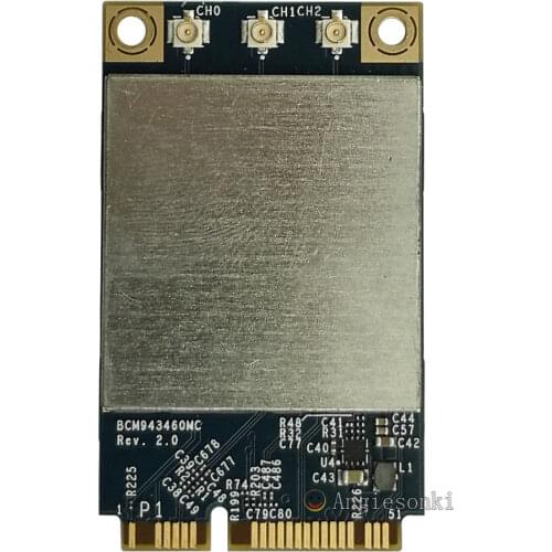 Broadcom BCM943460MC 802.11 a/b/g/n/ac 3x3 Wireless Mini PCIe WiFi card 2.4G&5G 867m for AP.PLE