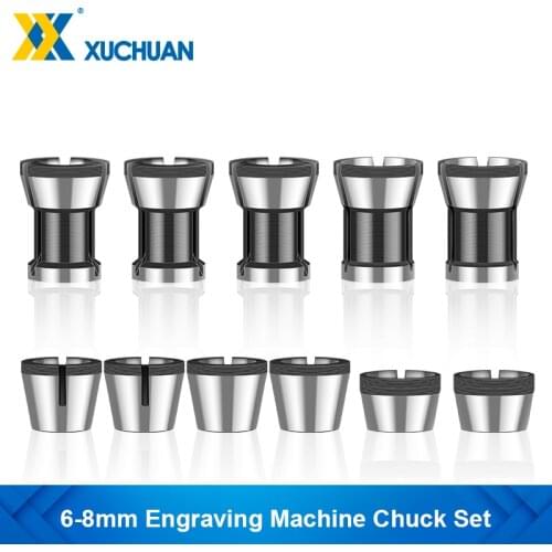 2/3PCS Collet Set Machine Chuck 6mm 6.35mm 8mm Milling Cutter Collet Chuck For Trimming Machine Milling Cutter Woodworking Tools