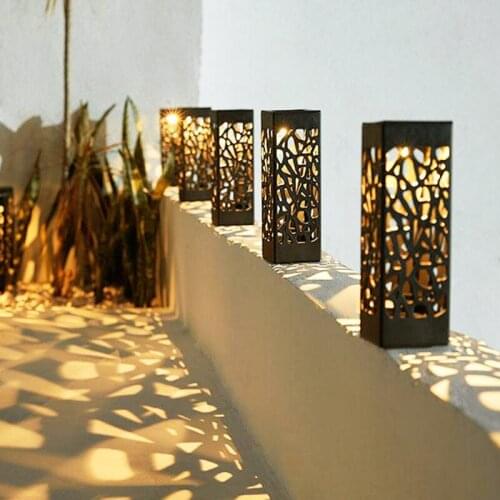 Solar Lawn Light Decoration Garden Hollow Lawn Lamp Outdoor Solar Garden Lights Pathway Light Waterproof Garden Solar led Light