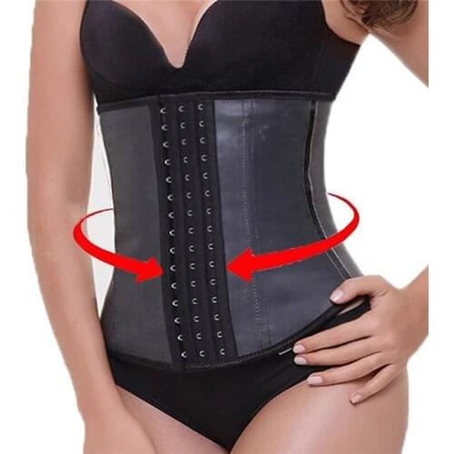 Body Shaper Girdle Workout Tummy Control Corset for Women 9 Steel Bone Latex Waist Trainer Shapewear Slimming Belt Waist Cincher