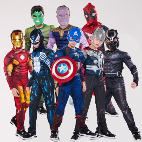 Halloween Costumes Jumpsuit Child Cosplay American Man Boy Muscle Costume