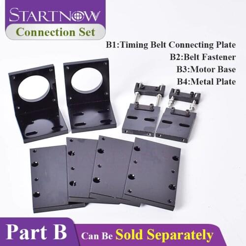 Timing Belt Fastener & 57 Stepper Motor Base Bracket & Connecting Plate Installation Board For DIY CNC CO2 Laser Metal Machine