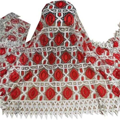 SJ Lace African Lace Fabric 2021 High Quality Nigerian Guipure Cord Water Soluble Lace Fabrics Sewing For Wedding H5-31