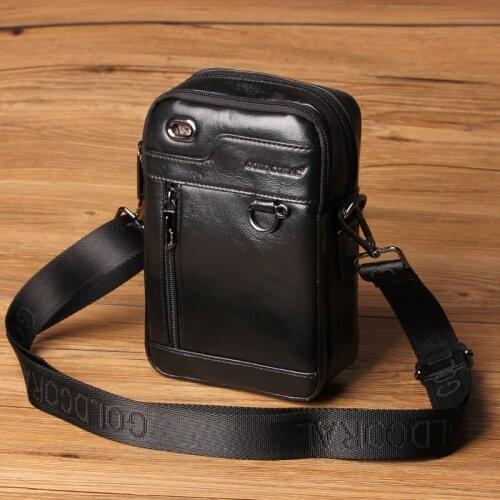 Men Bags Genuine Leather Belt Waist Pack Shoulder Crossbody Bags Messenger Bag Male Bum Cell Phone Pouch Travel Waist Bag