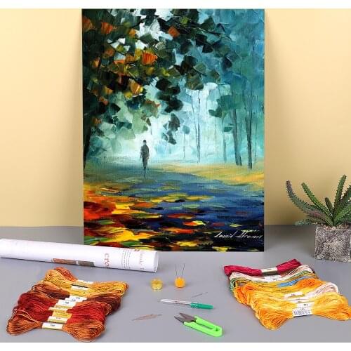 Winter Silence Printed 11CT Cross Stitch Full Kit DIY Embroidery DMC Threads Handicraft Needlework Hobby Painting For Gift