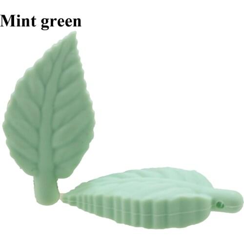 New Design Silicone Leaf Teether Pendant Food Silicone DIY Necklace Baby Silicone Teether Leaves Silicone Beads