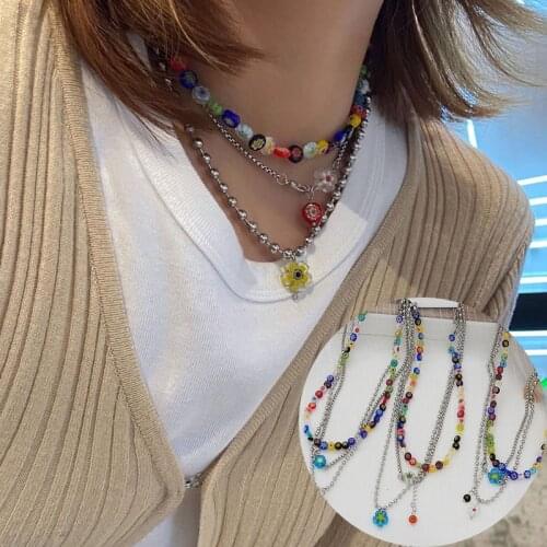 Pearl Necklace Jewelry for Women 2021 Bead Necklaces Flower Necklace Jewelry on The Neck Pendant Shell Necklaces Luxury Jewelry