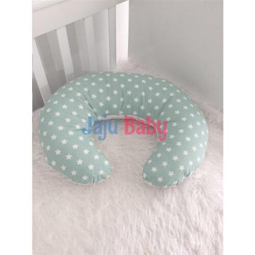 Jaju Baby Green - Gray Star Breastfeeding Pillow - Support Cushion