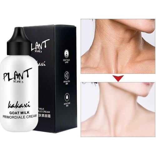 Professional Goat Milk Foundation Cream Lazy Face Cream Full Coverage Waterproof Lasting Brighten Cover Dark Circles