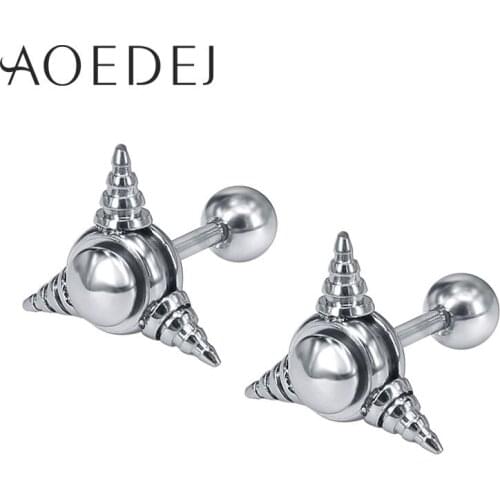 AOEDEJ Stainless Steel Stud Earrings for Women Men Triangle Stud Earring Vintage oorbellen Earrings Jewelry boucle d'oreille