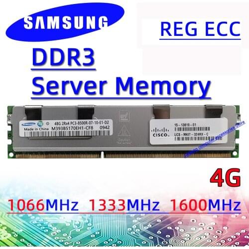 Samsung Server Memory ddr3 4GB 1066MHz 1600MHz 1333MHz RAM REG ECC pc3-8500R 10600R 12800R