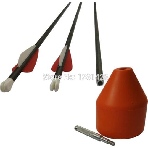 30" Spine 340 CS ID6.2mm Carbon Arrow With PU Safety Nock CS Foam Tip Point For CS Game Archery Bow Shooting Free Shipping