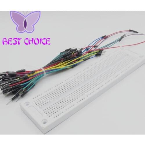 SYB-120 700 Position Point Solderless PCB Breadboard + 65pcs Jump Wire Male to Male Jumper Wire