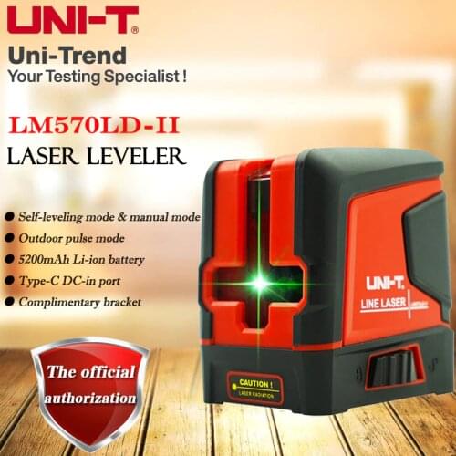 UNI-T LM570LD-II laser level instrument; Green light portable 2-wire crosshair meter / automatic leveling