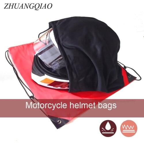 ZHUANGQIAO New Motorcycle Helmet Bag Set Waterproof Backpack Draw Pocket Scooter Moped Helmet Lid Protect Bag