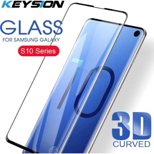 KEYSION 3D Glass For Samsung Galaxy S10 Plus Screen Protector Tempered Glass For Galaxy S10 S10+ S10E Curved Cover Film S10 Plus