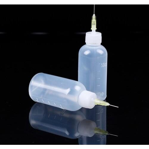 1pc 50ml Empty E-liquid Plastic Bottle Rosin Flux Alcohol Bottle For Dispenser Rosin Solder Flux Paste