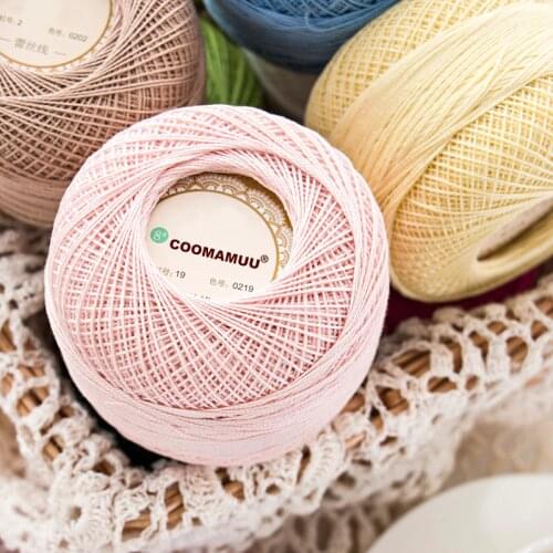 100% Cotton 50g/Pcs 0.8mm Lace Crochet Yarn By 1.5mm Crochet Hooks, Hand-Knitted baby Silk Thin Yarn For Knitting
