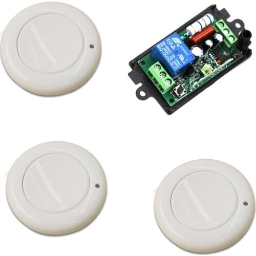 110V Wireless Remote Light Switch System 220V Remote Control 1CH Wireless Relay Switch RF Switch Receiver For Light / Gate/ Door