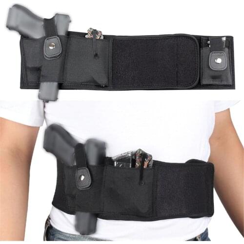 39 Inch Tactical Belly Band Elastic Pistol Holster Concealed Carry Fit Glock 19 Beretta 1911 Gun Holster