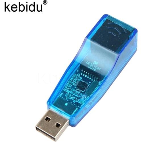 Kebidu USB 2.0 To LAN RJ45 Ethernet 5Mbps Network Card Adapter USB to RJ45 Ethernet Converter for Laptop PC