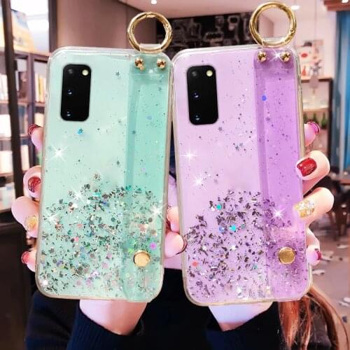Bling Phone Case For Samsung Galaxy S21 S20 FE Ultra S10 Lite S9 S8 Plus A12 A42 A32 A52 A72 5G A03S A51 A71 with holder Cover
