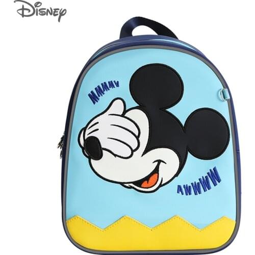 Disney Baby Mickey Minnie Backpack Cartoon Toddler Anti Lost Backpack Cartoon Wrist Link Children Schoolbag Leashes Bag