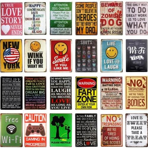 DL-Vintage home decor Dads Garage Metal tin Sign art wall Decor FUNNY HUMOROUS gifts