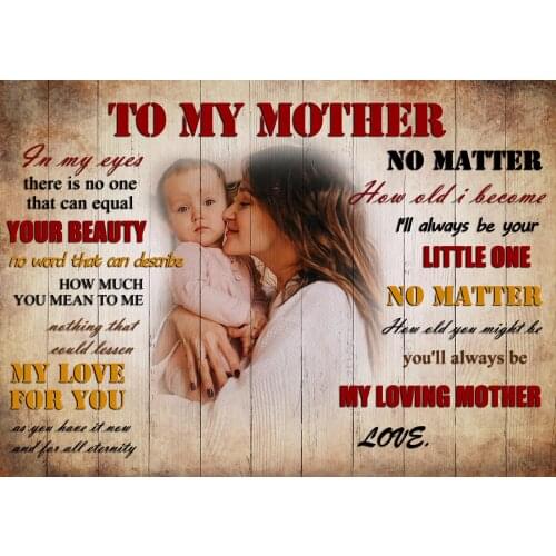 Customized Mothers Fathers Gift 5D DIY Diamond Painting Shaped Rhinestone Embroidery to my mother