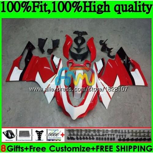 Red white Injection For DUCATI 899 1199 S R Panigale 12 13 14 15 16 77BS.19 1199R 899S 1199S 2012 2013 2014 2015 2016 Fairing