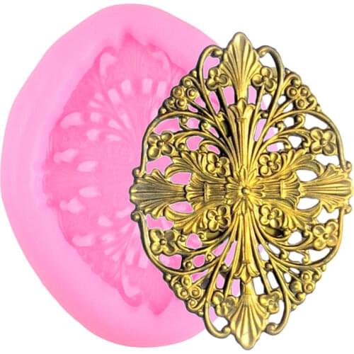 Lace Cake Border Mold 3D Flower Relief Silicone Molds Fondant Chocolate Gumpaste Mould Cake Decorating Tools Candy Clay Moulds