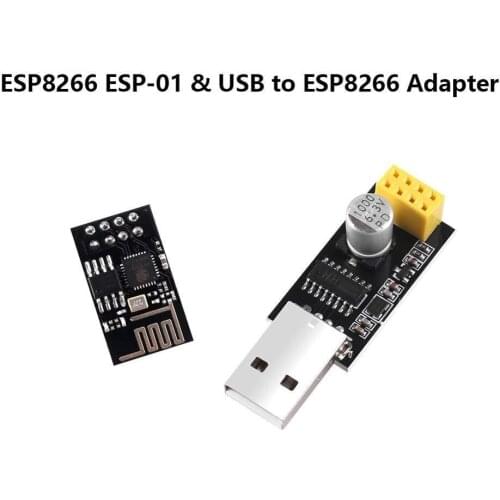 ESP8266 ESP-01 Wireless WiFi Transceiver Receiver Module with USB to ESP8266 Adapter Module for Arduino UNO R3 Mega2560 Nano