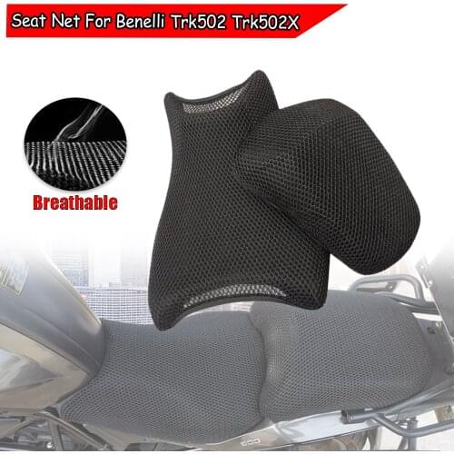 Motorcycle 3D Mesh Seat Cover Net Cushion Pad Guard Waterproof Sunproof Net For Benelli Trk502 Trk502X Trk 502 502X Accessories