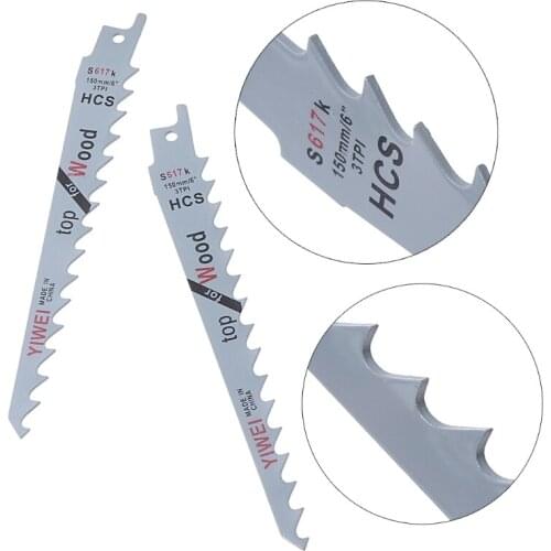 2Pcs/set 6” Jig Saw Blades Reciprocating Saw Blades Set S617K For Wood Cutting Woodworking Tools