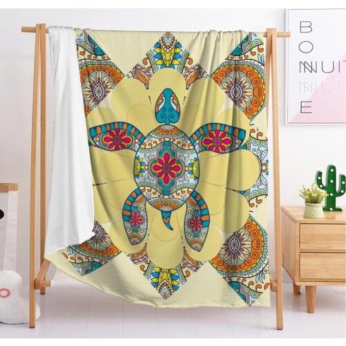 New popular Bohemian Sea turtle export Extra large and small throw blanket tapestry sleeping blanket soft flannel blank bedding