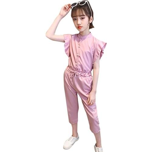 Clothes For Girls Solid Vest + Short Girls Clothing Summer Clothes For Girls Casual Childrens Tracksuits 6 8 10 12 14