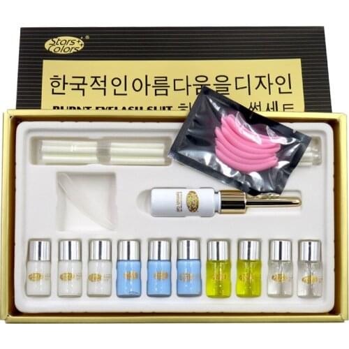 Eyelashes Permanent Eyelash Eye Lashes Curler Wave Lotion Full Solution Eye Lashes Kit Wave Lotion Glue Perm Box