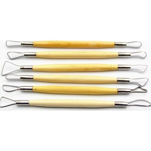 6-piece stainless steel scraper, clay sculpture tool set, clay model sculpture tool