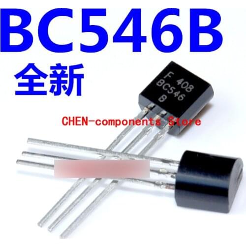 50pcs BC546 BC546B TO-92 65V/0.1A NPN Low power Triode