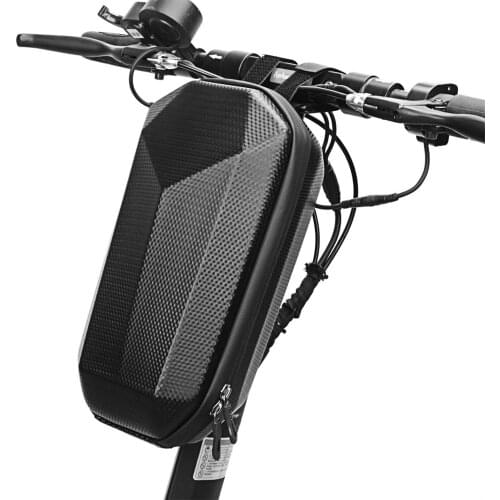 Electric Scooter Front Handle Bag Waterproof 3L Handlebar Bag Storage Organizer EVA PU Black Bicycle Handle Case Phone keys Bags