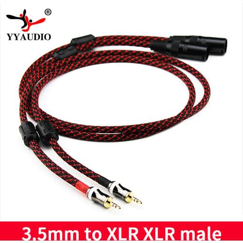 YYAUDIO L-4E6S DIY HIFI 3.5mm to XLR Audio Cable 3.5 To XLR Male To Male Audio Dedicated Line