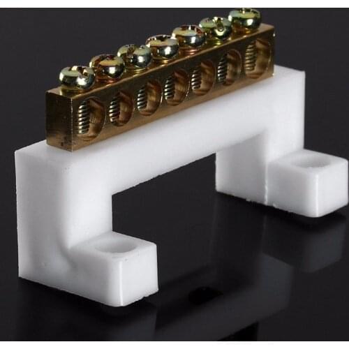 1pc Electric Cable Wire Connector Block High Quality Plastic Screw Barrier Terminal Strip Block Bar 7 Positions Mayitr