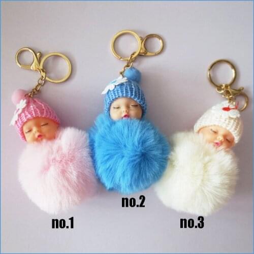 4 BLESSING Women Girl Fashion Sleep Doll Key Chain Rex Rabbit Floss Ice Cream